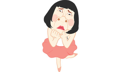 woman action cartoon vector