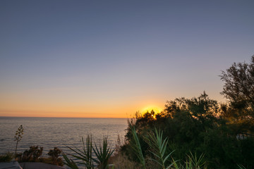 Watching the Sunset at Citara Beach, Poseidon, Ischia, Phlegrean Islands, Tyrrhenian Sea, Italy, South Europe