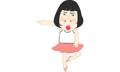 woman action cartoon vector