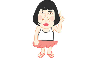 woman action cartoon vector