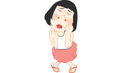 woman action cartoon vector