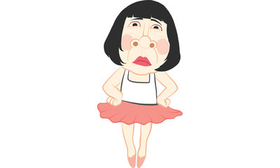 woman action cartoon vector