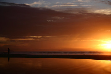 Reflections of the Setting Sun 