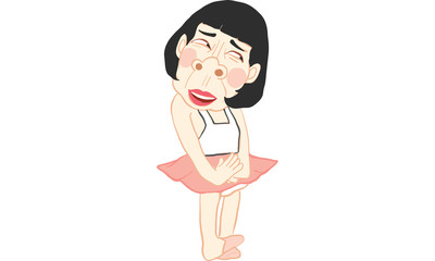 woman action cartoon vector