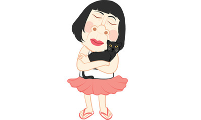 woman action cartoon vector