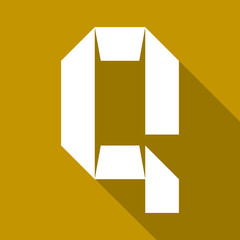 Alphabet paper cut letter