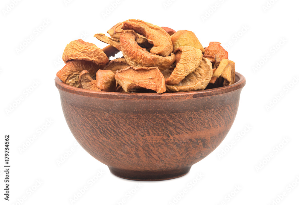 Sticker Dry slices apple in bowl