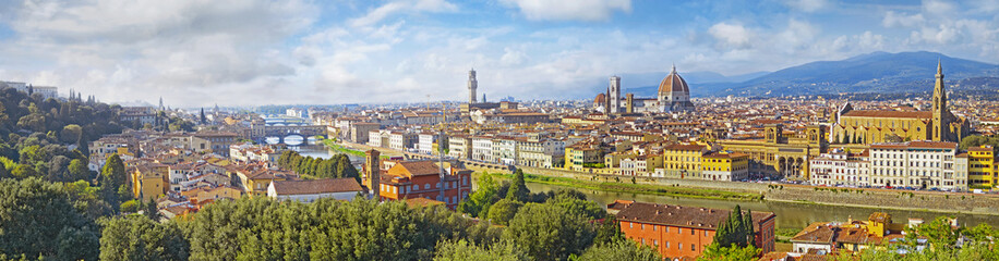 Florence  aerial view cityscape. Panorama view from Michelangelo park square  ,Italy
