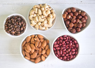 top view of nuts