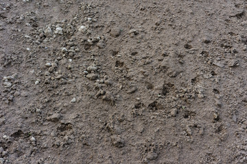 earth for construction piled up close up