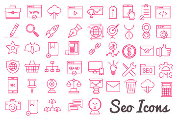 seo, developement, web icon set