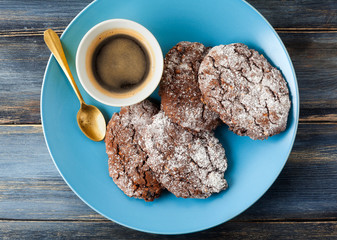 pan dei morti. italian biscuits for the autumn holidays. traditional cookies  and coffee. is a sweet related to Halloween, the night of witches.