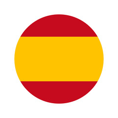 Circular world Flag spain