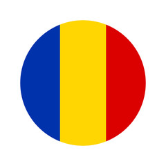 Circular world Flag romania