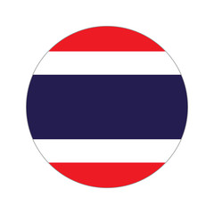 Circular world Flag thailand