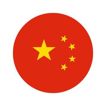 Circular world Flag china