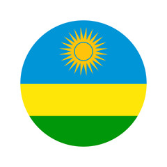 Circular world Flag rwanda