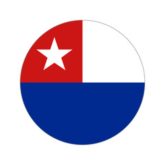 Circular world Flag naval jack of cuba