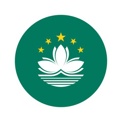 Circular world Flag macau