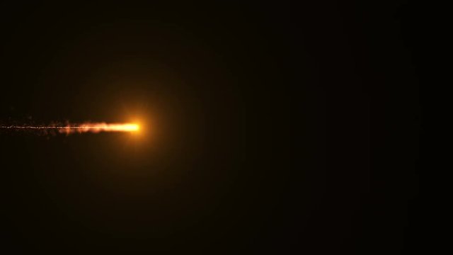 Fire comet light flying. Shining lights in motion with small particles. Ring of fire, Plasma ring on a dark background. 3D rendering, Abstract background.