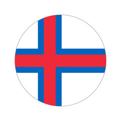 Obraz premium Circular world Flag faroe islands