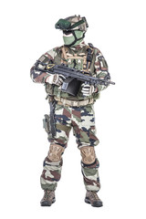 Paratroopers of french 1st Marine Infantry Parachute Regiment RPIMA studio shot