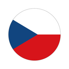 Circular world Flag czech republic