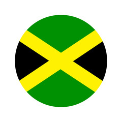 Circular world Flag jamaica