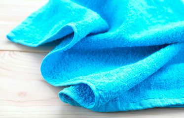 Blue cotton towel