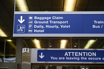 sign of departure gates