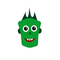 zielony stworek - wektor wzór - odzież dziecięca