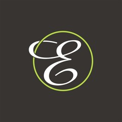 E logo initial letter design template vector