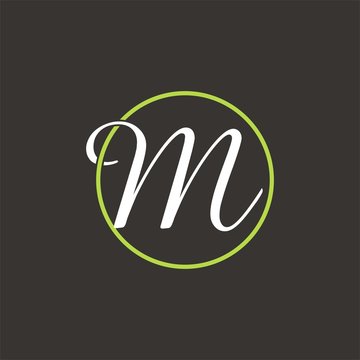 M logo initial letter design template vector