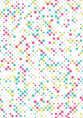 Seamless polka dot pattern with white background. Vector repeating texture.