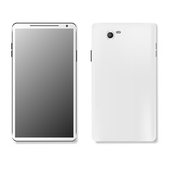  touchscreen cellphone tablet smartphone isolated on white background. vector illustration