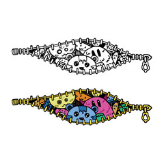 (character) The monsters hiding behind zipper © Lepusinensis