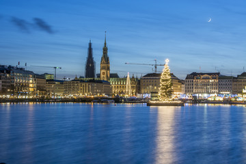 Obraz premium Hamburg zu Weihnachten