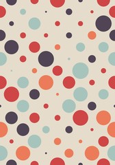 Seamless polka dot pattern. Vector repeating texture.