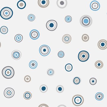 Seamless circles pattern with gray background. Vector repeating texture.