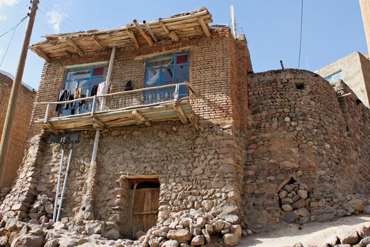 One of many house  in Candovan town built with stones.