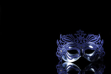 blue carnival mask