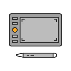 Graphic tablet color icon