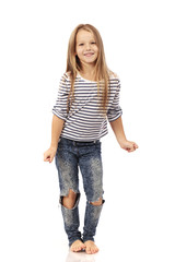 Fototapeta premium Happy blonde little girl