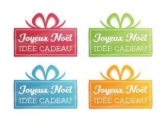 Joyeux No&euml;l - &Eacute;tiquette Id&eacute;e Cadeau