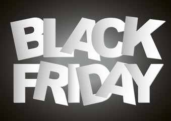 Black friday over black background