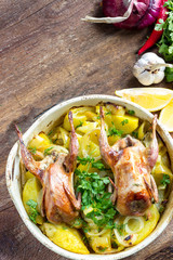 Delicious fried quail