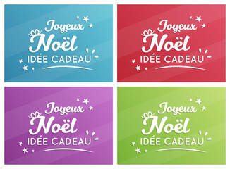 Joyeux Noël - Étiquette Idée Cadeau