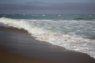 Waves on the sea shore