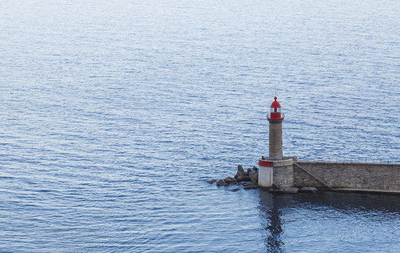 A lightower in the Bastia City on the Corsica Island in France