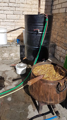 tsipouro distilation production in Ioannina Greece